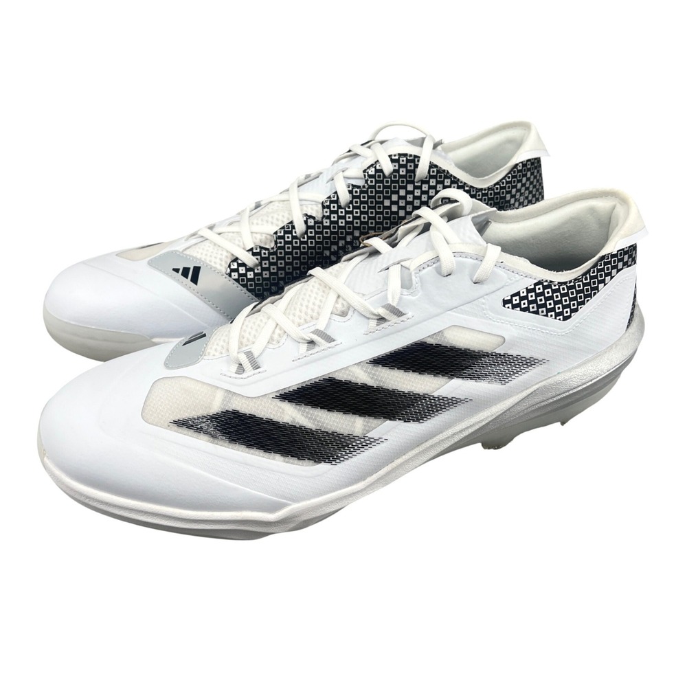 Adidas Adizero Impact TPU Baseball Cleats Mens 16 White Black‎ Silver IH4730
